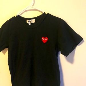 Comme des Garcons “Play” T-shirt in black